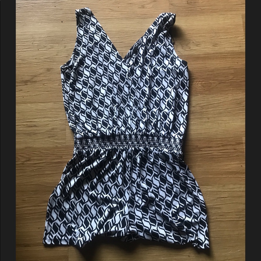 Michael Kors Black and White Romper